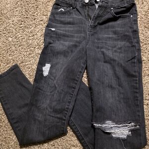 RSQ Women's Distressed Charcoal Jeans